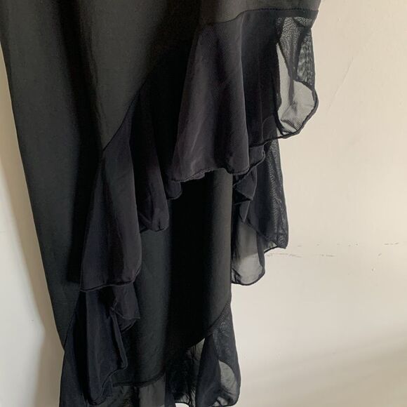 BLACK CUTOUT MIDI DRESS - Picture 5 of 12